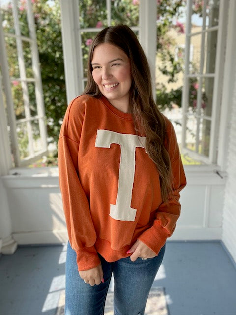 Orange T Sweatshirt