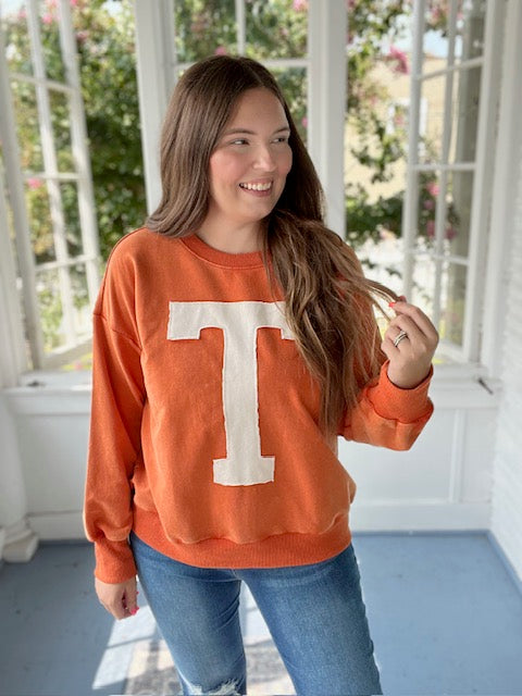 Power T Applique Crewneck