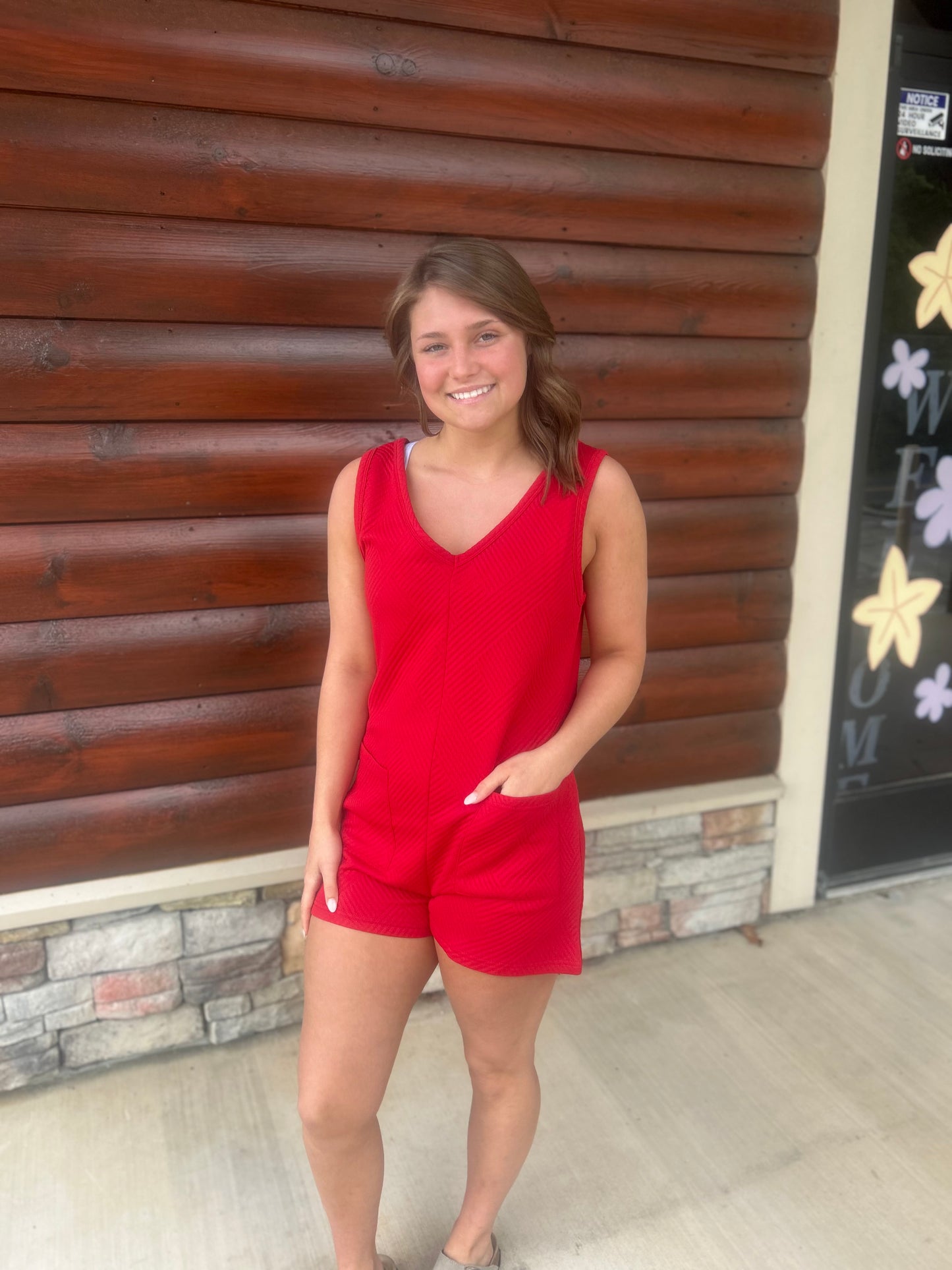 Textured Knit Romper
