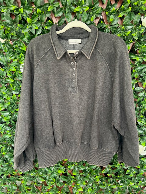 Quarter-button Pullover