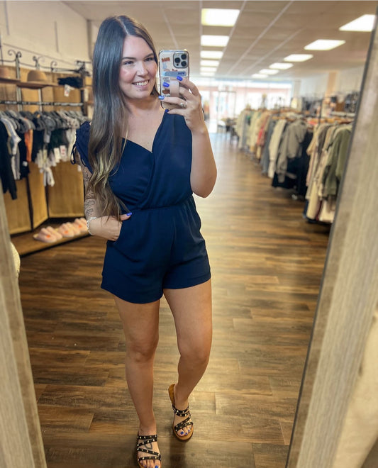 Navy Romper