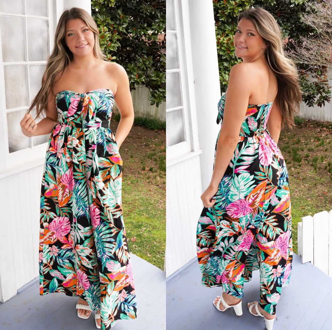 Strapless Tropical Jumper