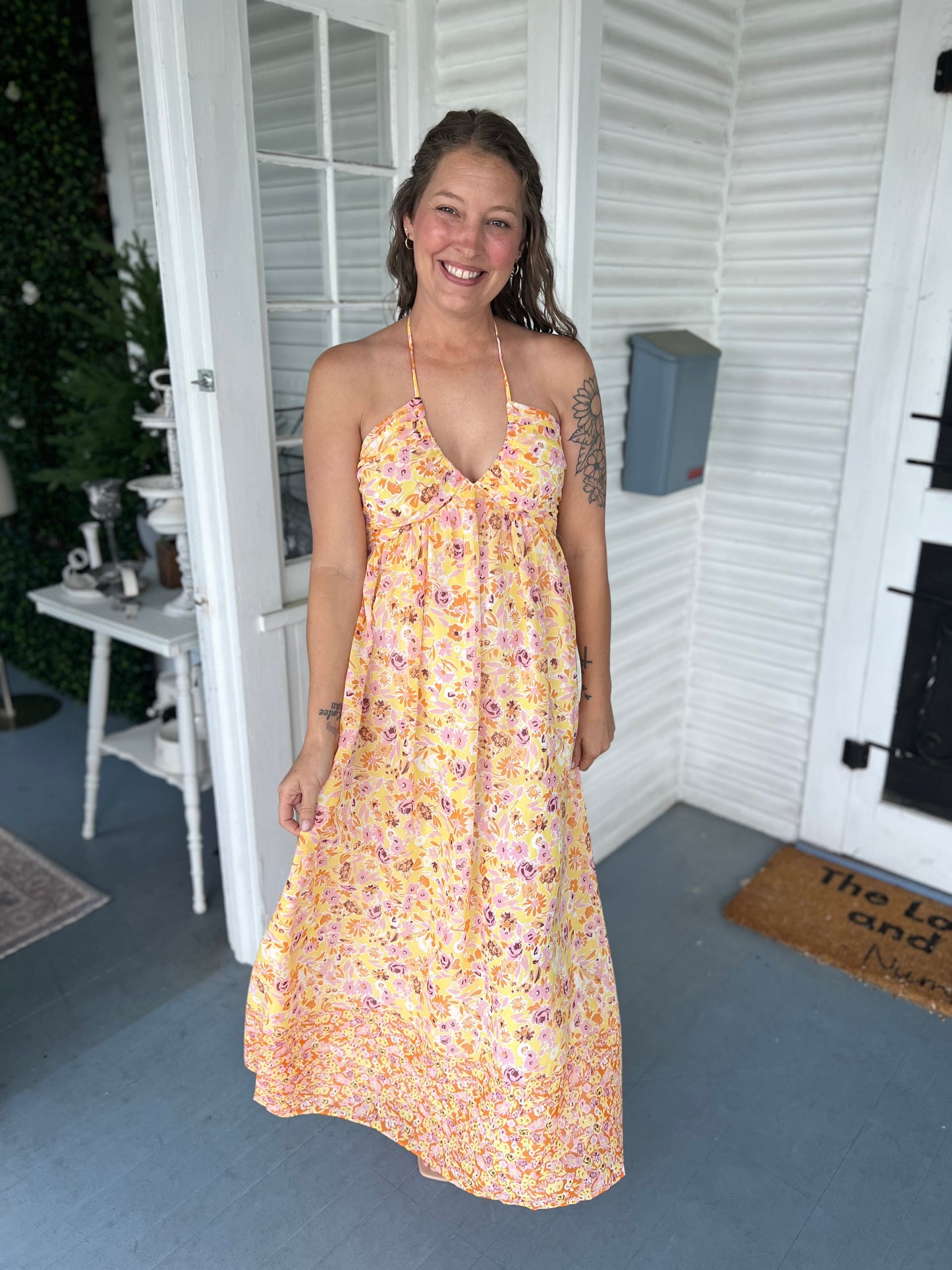 Floral Halter Dress