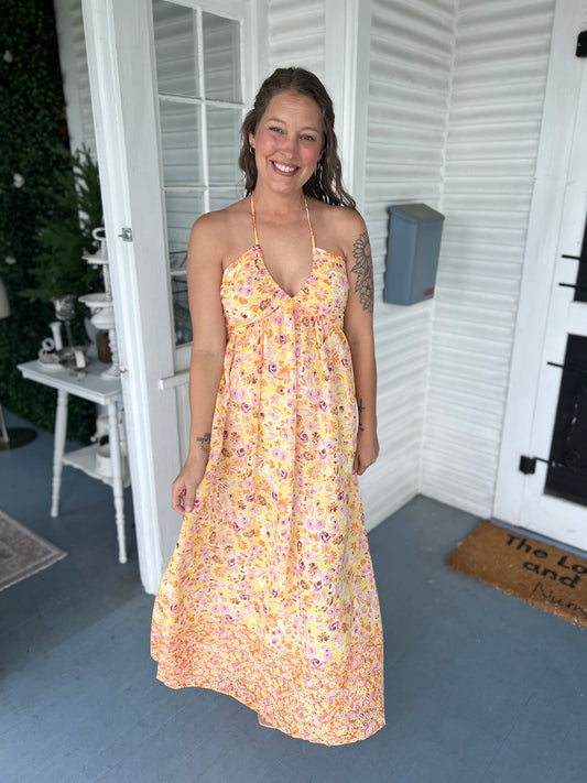 Floral Halter Dress