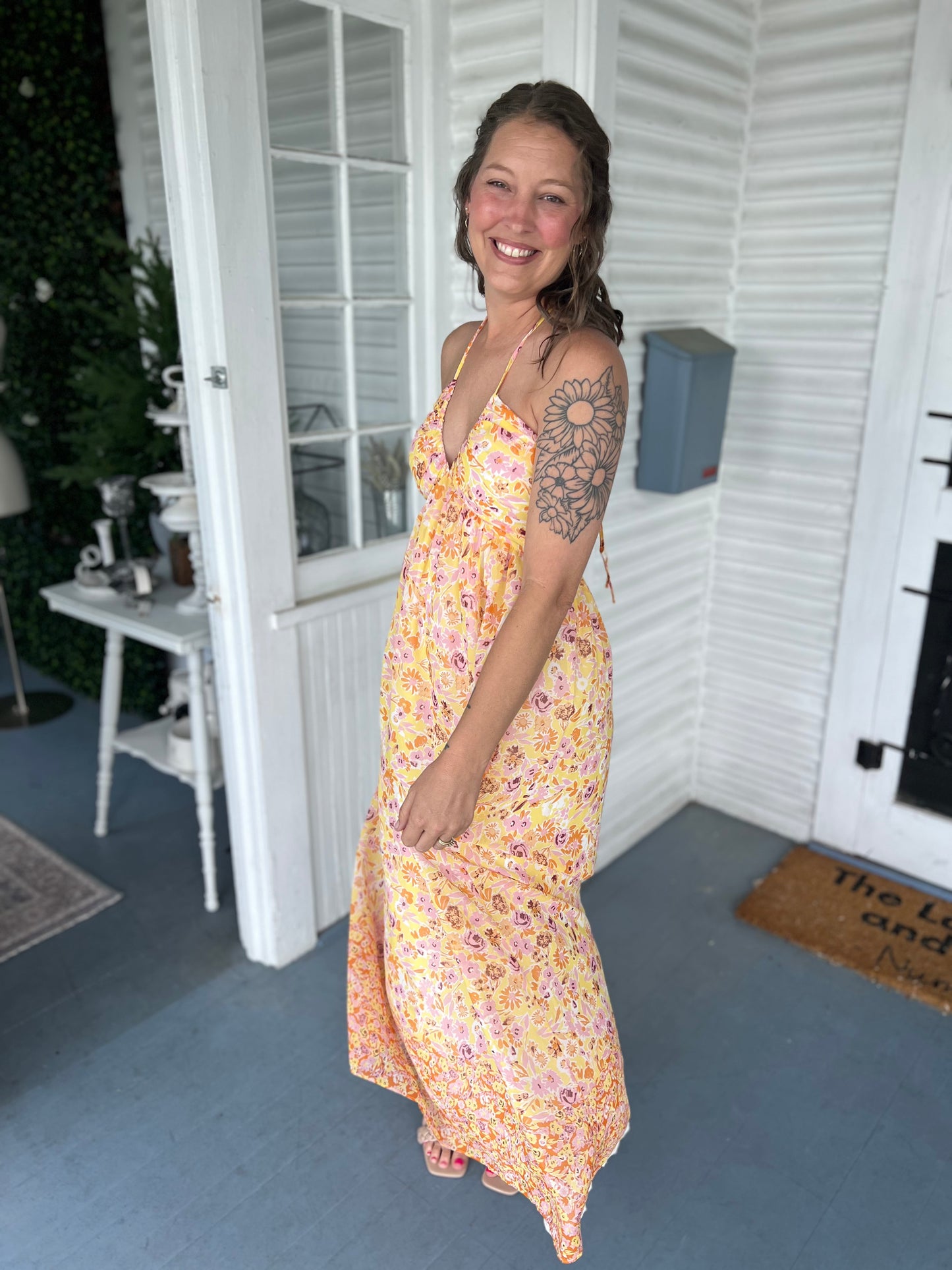 Floral Halter Dress