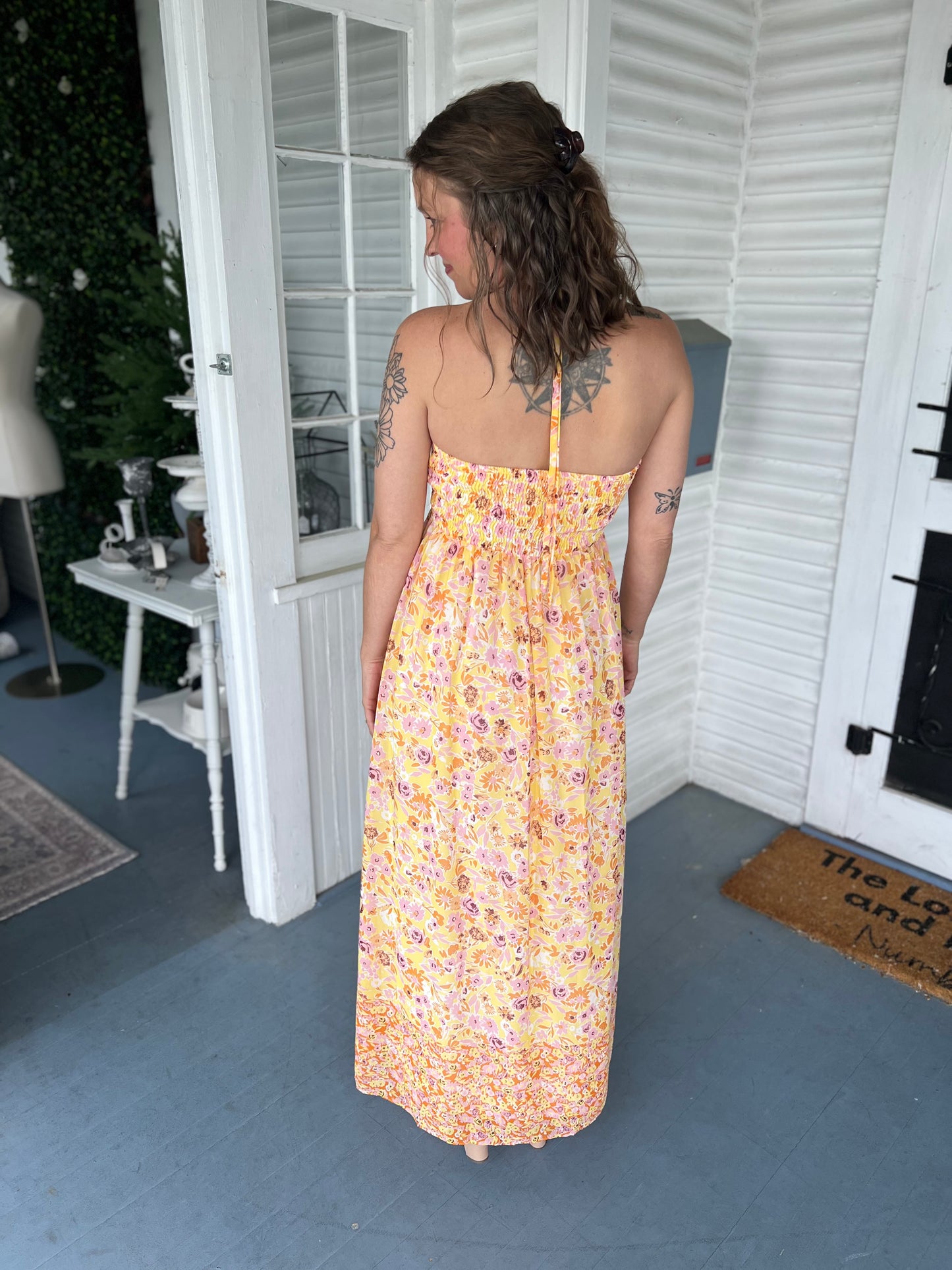 Floral Halter Dress
