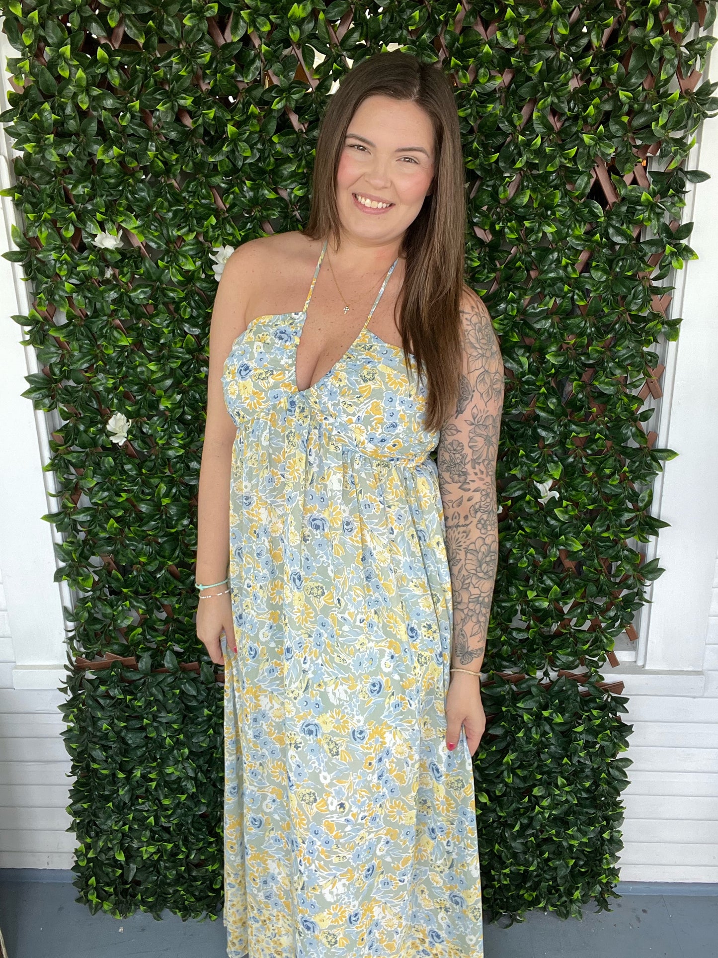 Floral Halter Dress