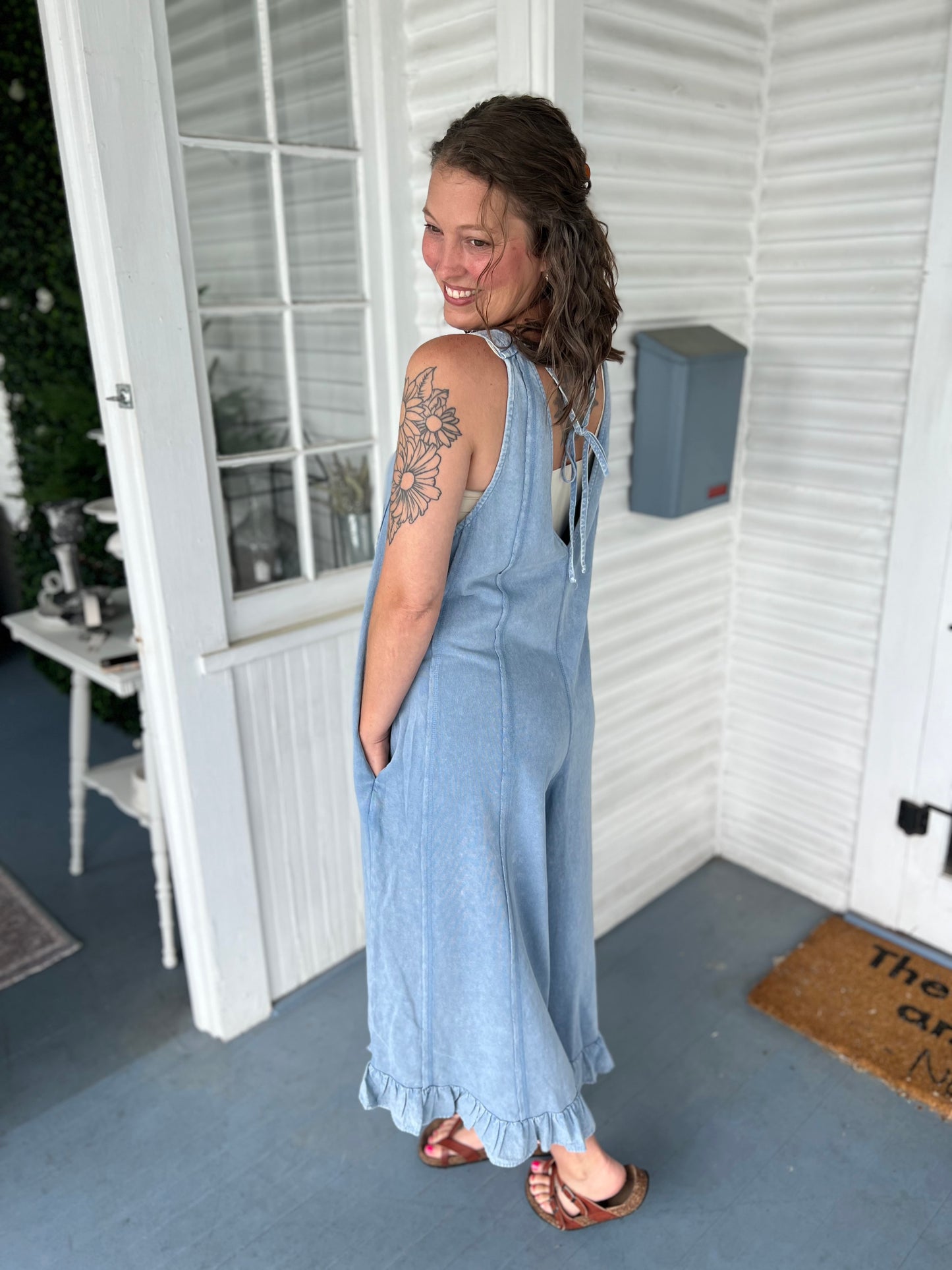 Ruffle Hem Jumpsuit