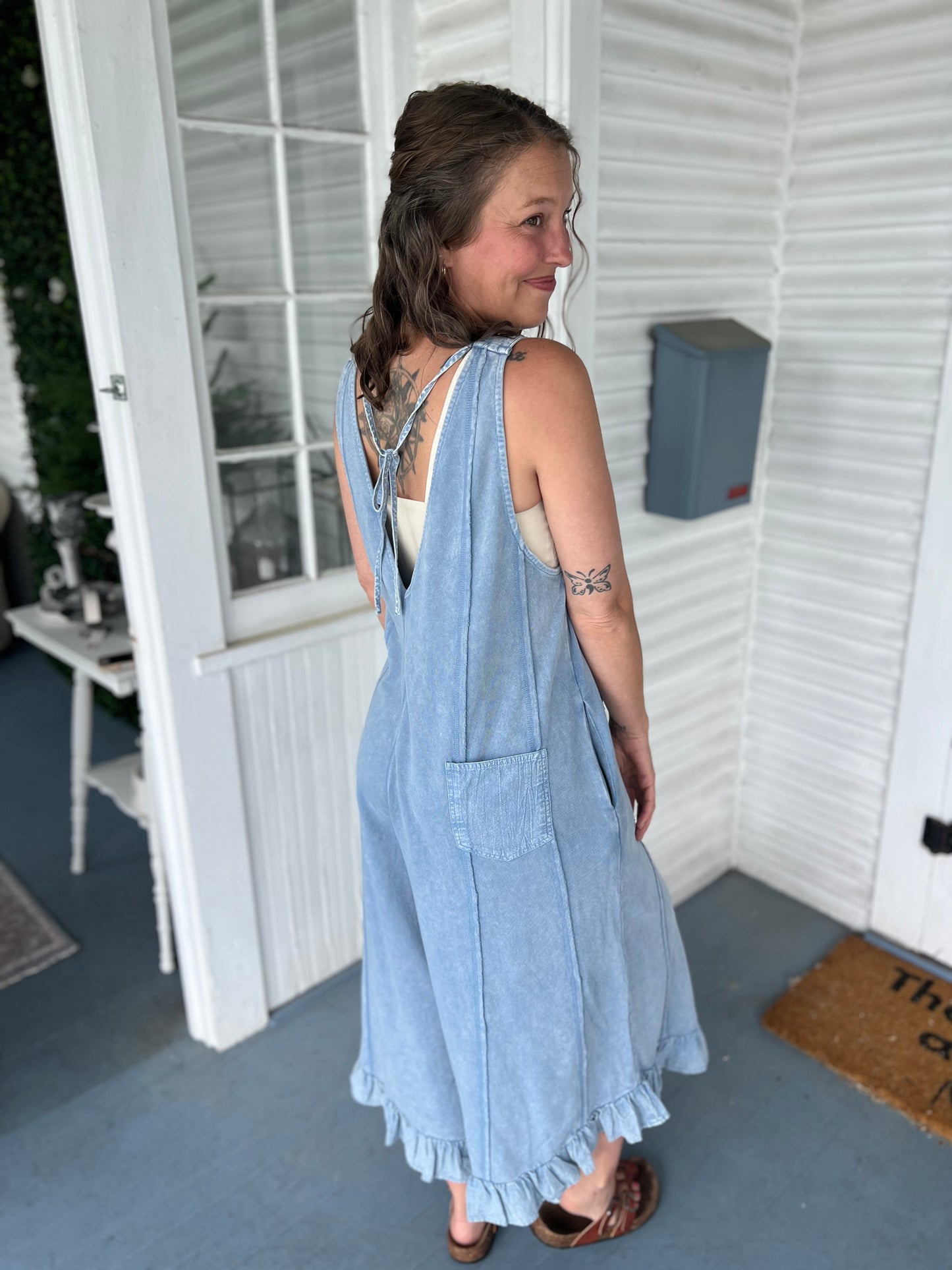Ruffle Hem Jumpsuit