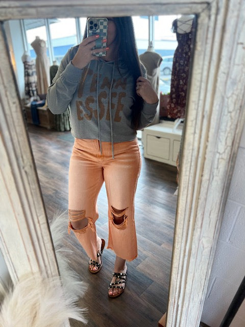 Long Sleeve Cropped Tennessee Hooded Tee