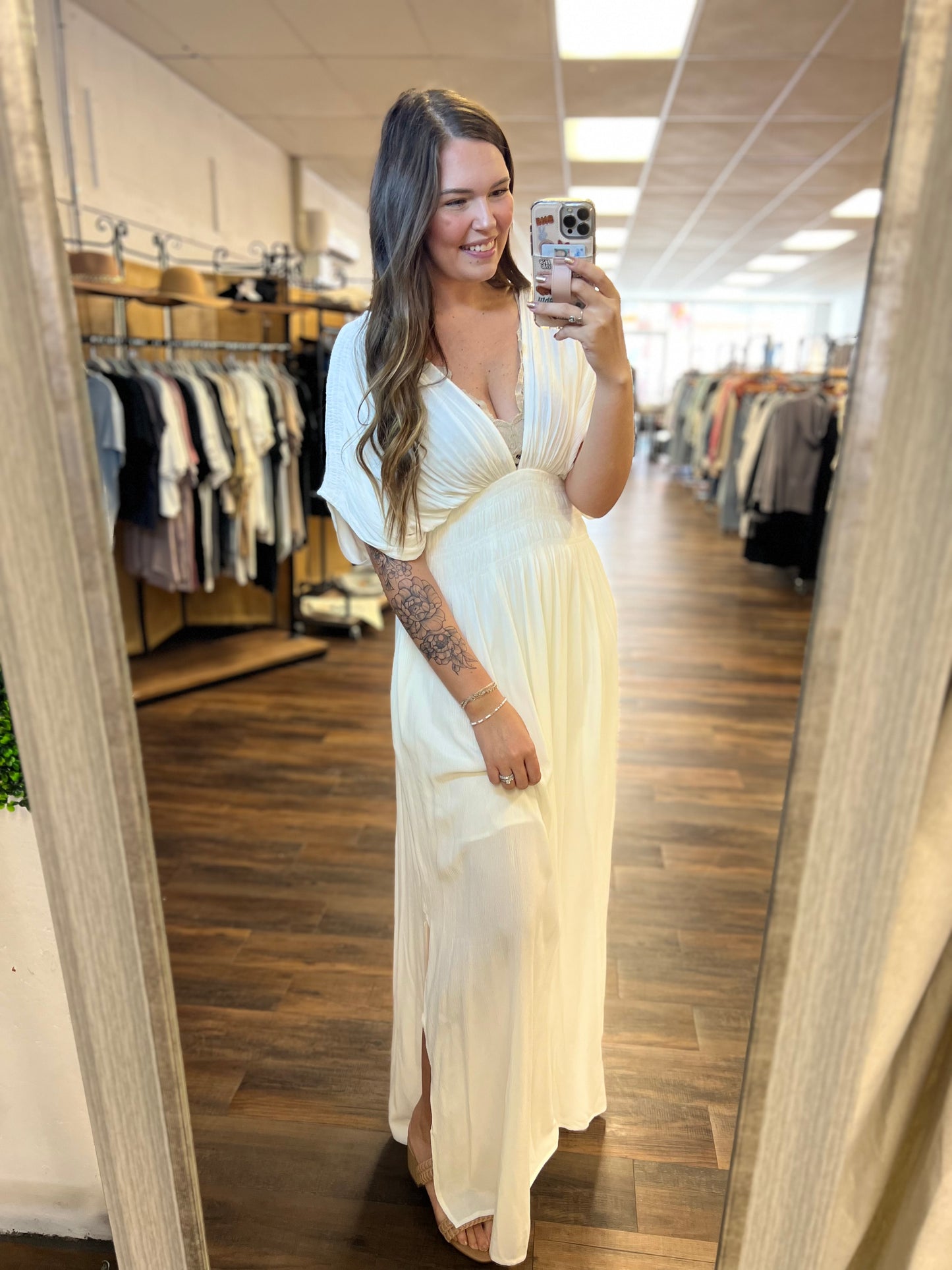 Deep-V Maxi Dress