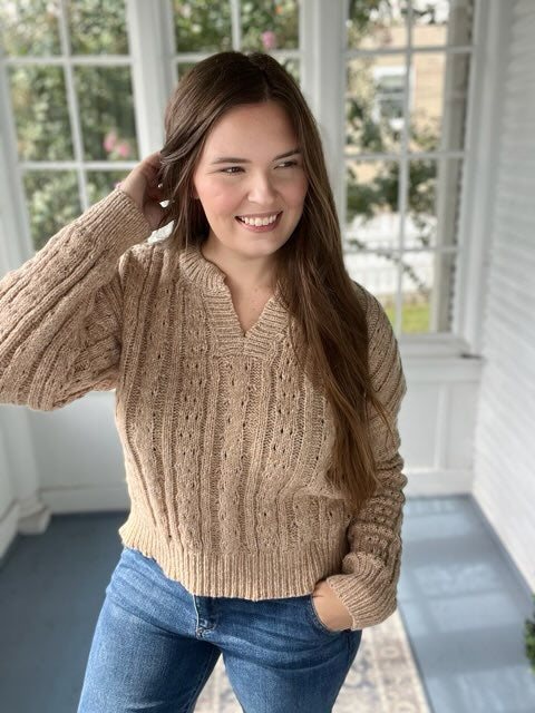 Taupe long sleeved sweater