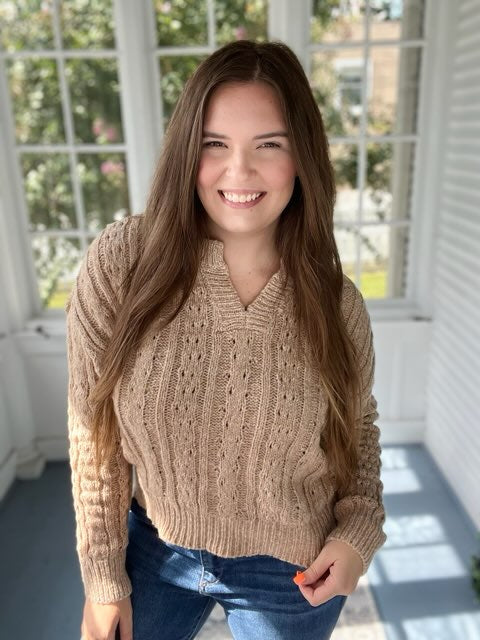 Taupe long sleeved sweater