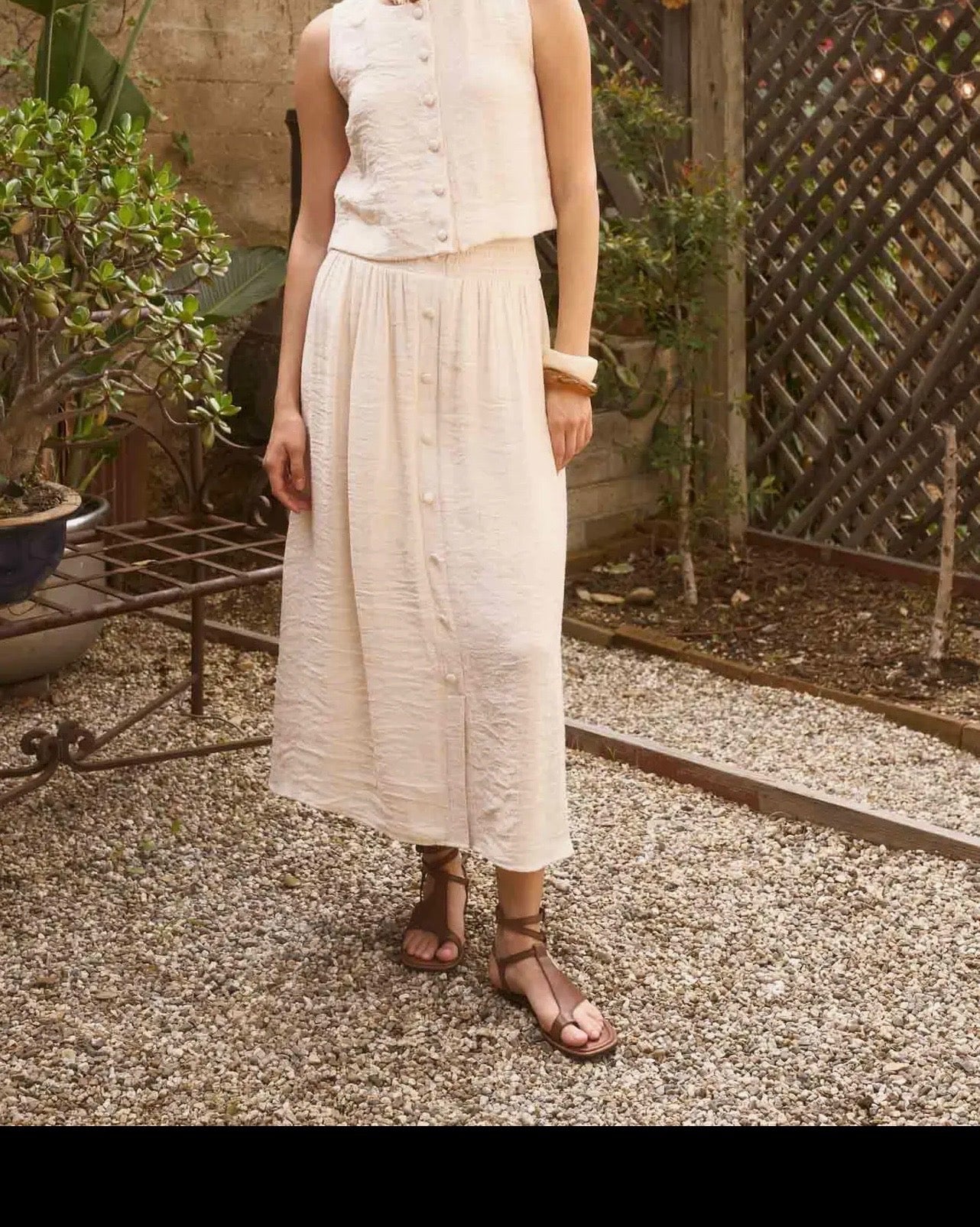 Textured Skirt Set