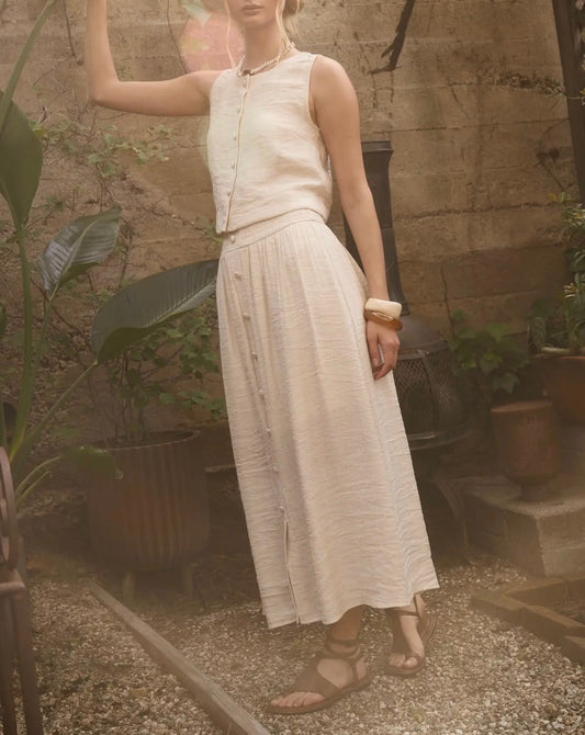 Textured Skirt Set