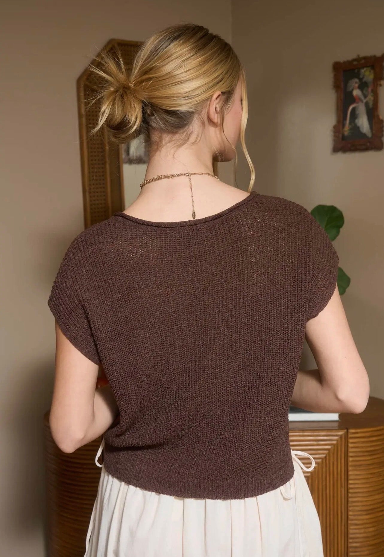 Cap SS Knit Top