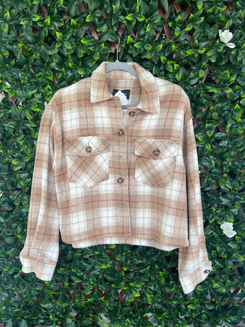 Beige Plaid Jacket