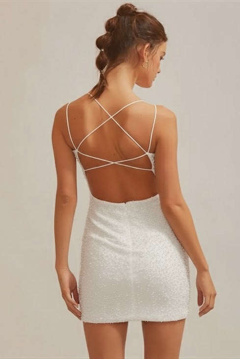 Pearl Bodycon Mini Dress