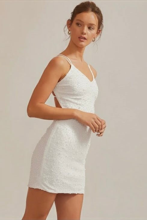 Pearl Bodycon Mini Dress