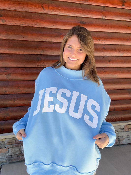 Jesus & God Is Good Reversible Sweatshirt