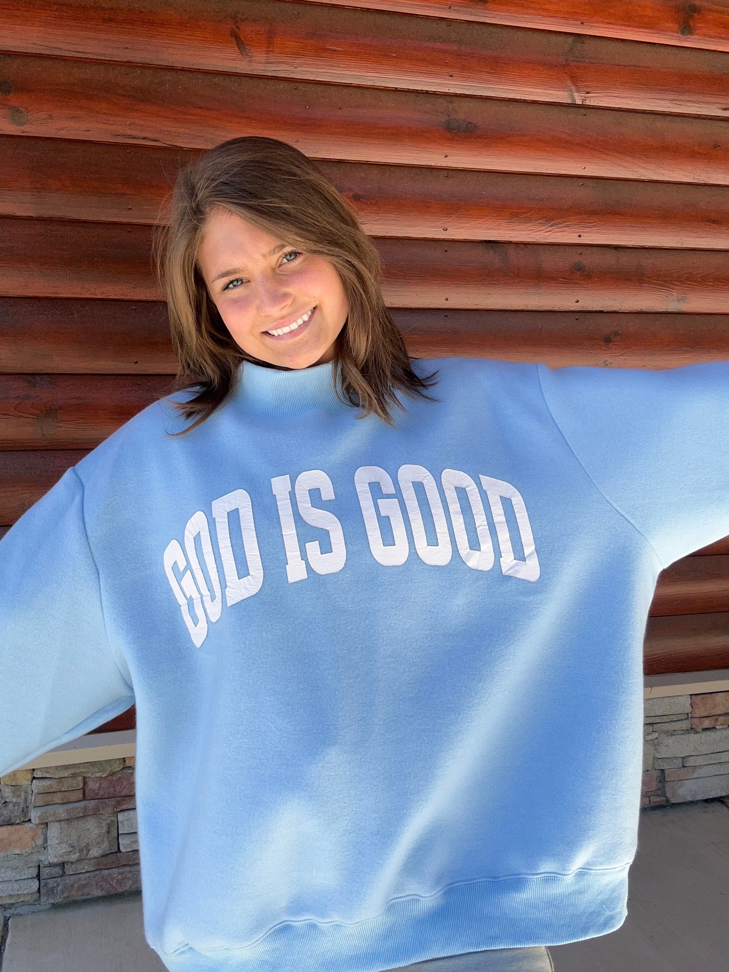 Jesus & God Is Good Reversible Sweatshirt
