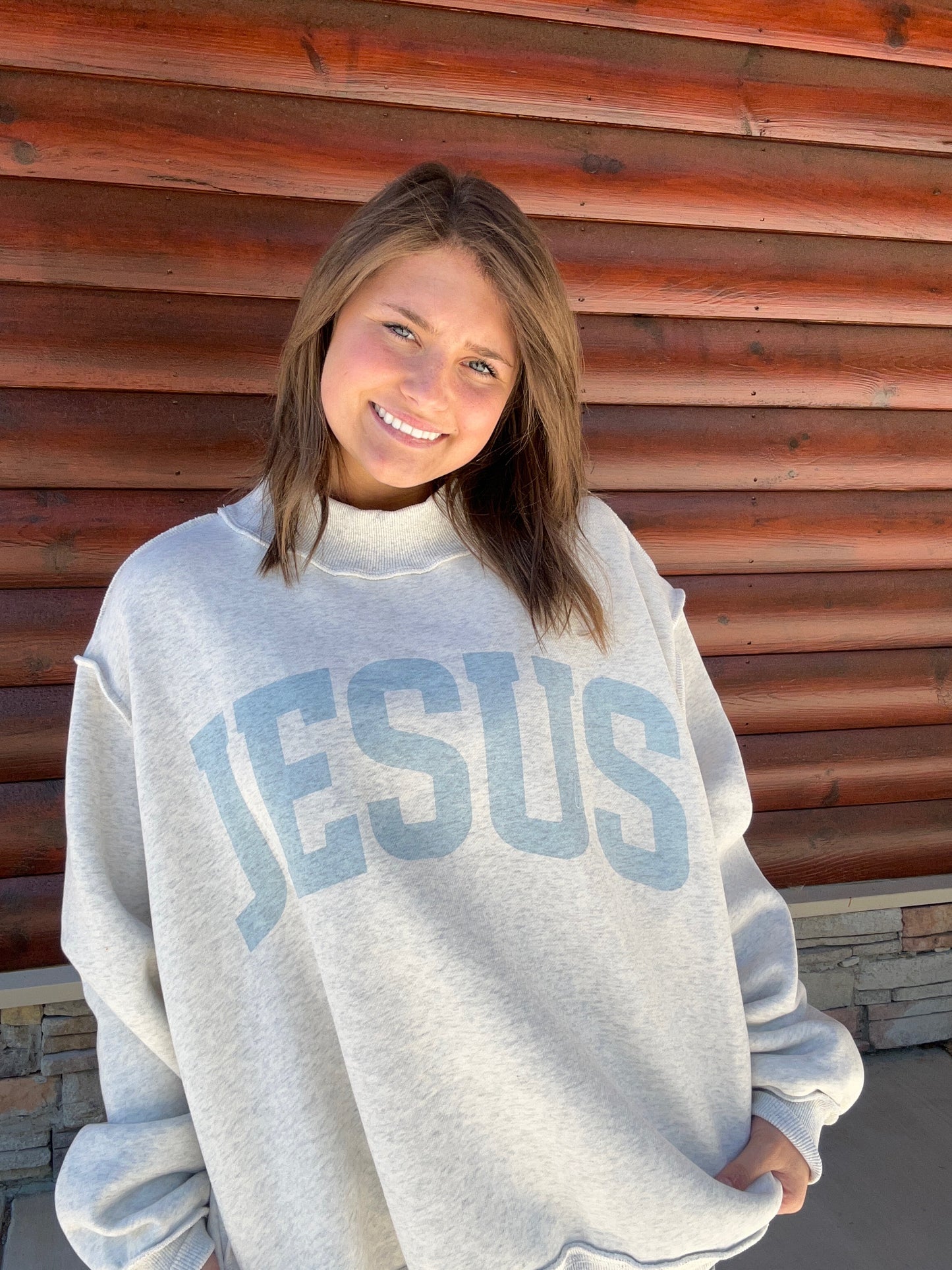 Jesus & God Is Good Reversible Sweatshirt