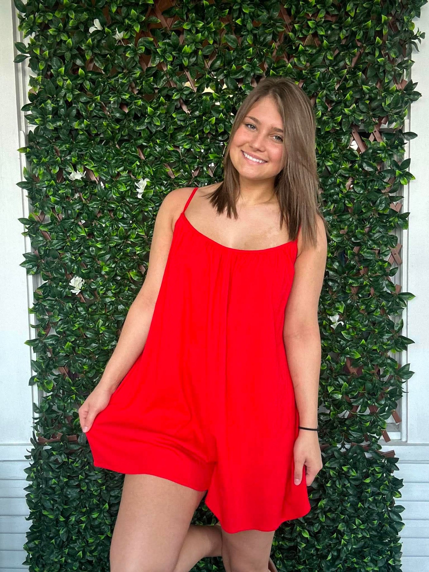 Relaxed Boxy Fit Linen Romper