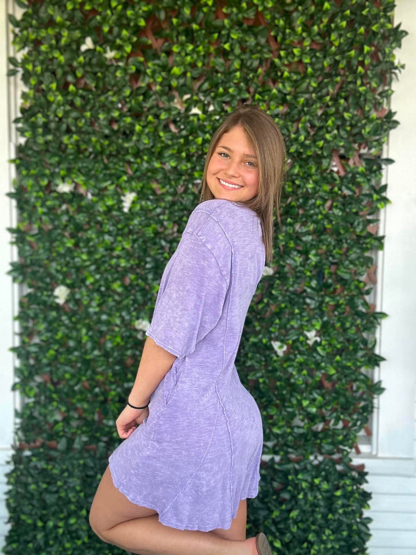 Mineral Wash Flowy Romper