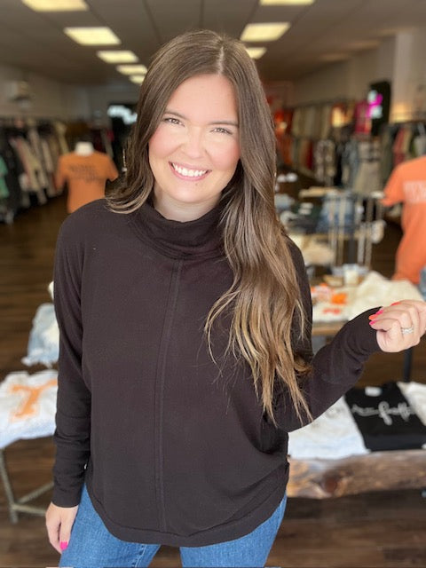 Long Sleeve Cowl Neck Top