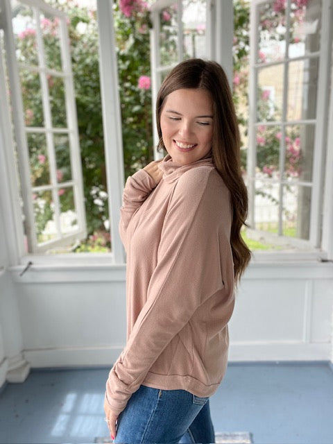 Long Sleeve Cowl Neck Top