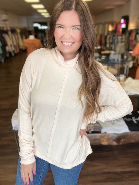 Long Sleeve Cowl Neck Top