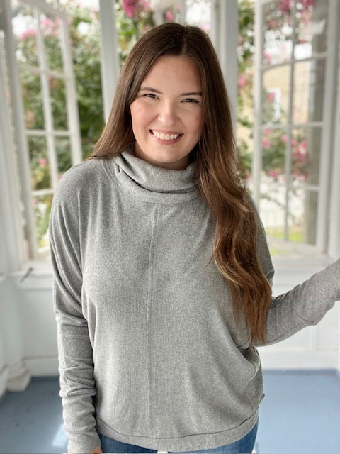 Long Sleeve Cowl Neck Top